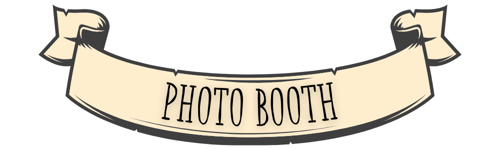 Banner that says photo booth