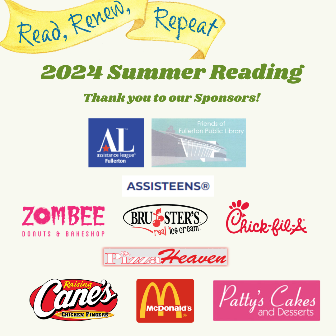 2024 Summer Reading Thank you to our sponsors!