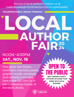 Local Author Day Saturday November 16