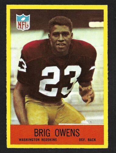 A photo of a Brig Owens football trading card.