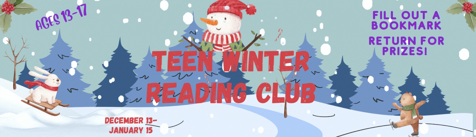 Teen Winter reading program December 13-January 14