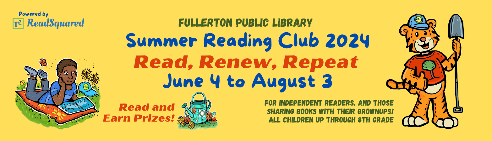 Sign up for Children's Summer Reading Club 2024 from June 4th to August 3rd