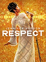 Respect-DVD.-Jennifer-Hudson,-as-Aretha-Franklin,-in-a-long-white-dress-leaning-slightly-back-as-she-sings-into-a-microphone